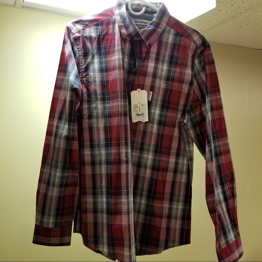 Men’s button down shirt.